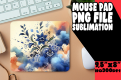 Cheerful Mouse Pad PNG Style, Watercolor Patter Product Image 1