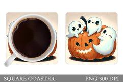Cute Halloween Coaster Design. Halloween Sublimation Product Image 1