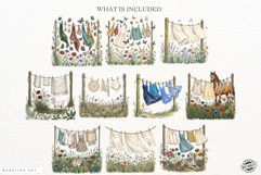 Summer Clothesline PNG Clipart Product Image 4