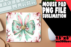 Blissful Mouse Mat Sublimation PNG, Easter Bunny Product Image 1