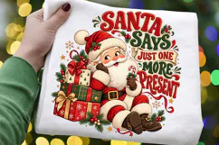 Funny Santa Christmas PNG, One More Present Holiday Design Product Image 3