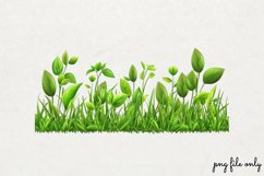 Watercolor Grass Borders Clipart PNG Product Image 1