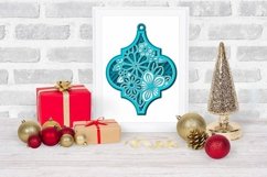 Floral Ornament SVG Bundle | Layered SVG Christmas Ornaments Product Image 10