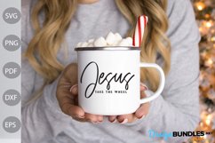 Jesus Take the Wheel SVG Design / Christian Quote SVG Product Image 2