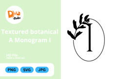Textured Botanical Monogram Product Image 1