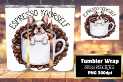 Inspired 20oz Tumbler Wrap Template , Coffee Dog Product Image 1