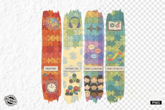 Autism Brushtrokes Clipart Product Image 1