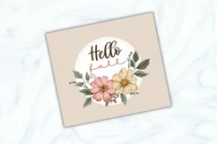 Hello Fall Tumbler Wrap Design 20 Oz Tumbler Wrap Designs Product Image 3