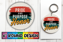 Radiant Circle Sublimation Keychain, Juneteenth Product Image 1