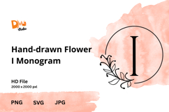 Hand-drawn Flower Monogram Product Image 1