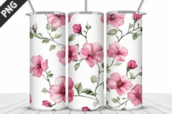 Flowers Tumbler Wrap | Sublimation Design | Tumble PNG Product Image 2