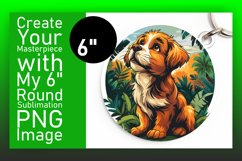 Doggie Mountain Expedition Circle Design Sublimation Product Image 1