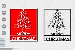 Merry Christmas Paper Cut Card SVG Design Product Image 1
