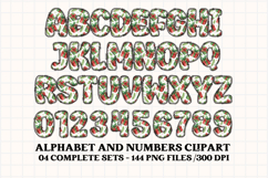 Christmas Alphabet png clipart, christmas letters doodle Product Image 3