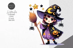 Halloween clipart, Witch clipart, Autumn clipart Product Image 1