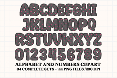 Valentine Alphabet Clip Art, valentines day letters doodle Product Image 3