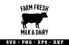 Farm Fresh Milk &amp; Dairy Svg |Farming SVG Cut files | Cricut Product Image 1