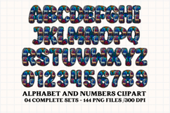 Christmas Alphabet png clipart, christmas doodle letters Product Image 3