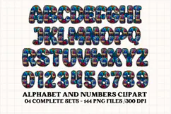 Christmas Alphabet png clipart, christmas doodle letters Product Image 3