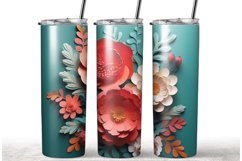 3D Flower Tumble Sublimation Wrap Product Image 1