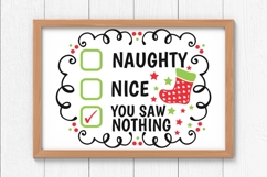 Naughty Nice You Saw Nothing Svg, Christmas Checklist Svg. Product Image 6