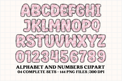 Love Story Alphabet &amp; Numbers Clipart - PNG 300 DPI Product Image 3