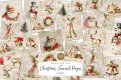 Vintage Christmas Journal Pages Png Clipart Product Image 1