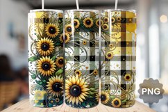 Sunflower Tumbler Sublimation - 20 Oz Skinny Tumbler Product Image 1
