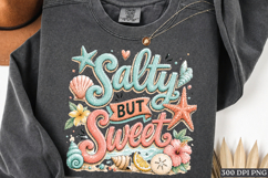 Salty But Sweet PNG Design | Cute Beach Summer Retro Art Product Image 1