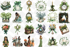 Vintage Botanical Spring Clipart - Set of 49 Png Bundle Product Image 4