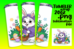 HIGH-QUALITY 20oz Tumbler PNG , Easter Bunny Product Image 1