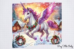 Christmas Unicorns Clipart Bundle Product Image 12