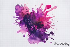 Watercolor Color Splash Clipart Bundle PNG Product Image 10