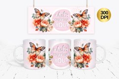 Butterfly Mug Sublimation Mug Wrap Product Image 1