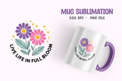 Flower mug sublimation png Product Image 1