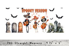 Skeleton Halloween Can Glass Wrap, Libbey Glass 16 oz Can Product Image 2