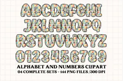 Boho tribal Alphabet png clipart, boho letters doodle Product Image 3