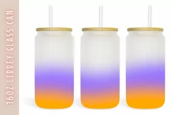 Rainbow Ombre 16oz Libby Glass Can Tumbler Wrap Product Image 1