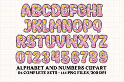 Easter Day Digital Papers, easter day doodle letters Product Image 3