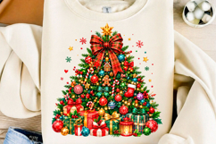 Festive Christmas Tree Gifts PNG Product Image 1