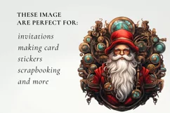 Steampunk Santa Claus Clipart, Santa Claus steampunk png Product Image 3