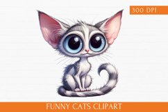 Funny Cat Clipart, Funny Cats Sublimation Product Image 1
