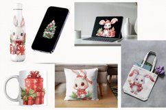 Bunny Christmas Watercolor 47 Cliparts Ai Generated Art Product Image 9