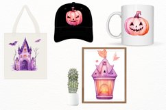 Purple Orange Halloween Vol.1 Cliparts Ai Generated Art Product Image 9