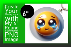 Trendy Round Design for Keychain Art , 3D Emoji Product Image 1