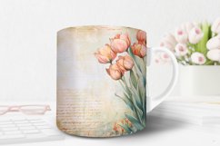 Watercolor Tulip Autum Background|Spring sublimation Designs Product Image 3