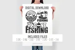 Gone Fishing Svg | Laser Cut Door Hanger | Glowforge File Product Image 2