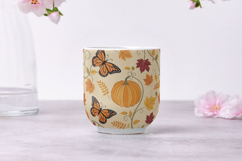 Butterfly Pumpkin Vine Digital Paper, Seamless Pattern Product Image 9