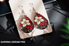 Stained Glass Christmas flowers Earring Design Product Image 1
