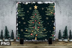 Christmas Tree Square Sublimation Slate Design Product Image 1